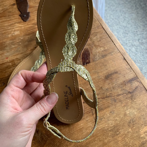 Madeline Stuart gold braid sparkle sandals - Picture 7 of 8